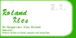 roland kles business card